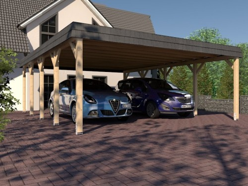 Prikker Carport Walmblende KVH 600 x 800cm