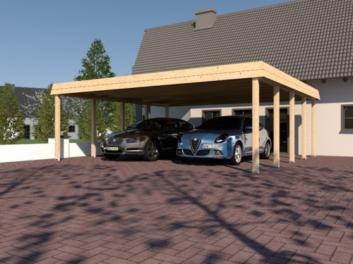 Prikker Carport Walmblende KVH 700 x 700cm