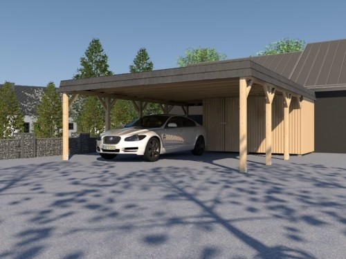 Prikker Carport Walmblende KVH 600 x 800cm GR