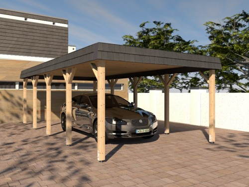 Prikker Carport Walmblende KVH 400 x 800cm