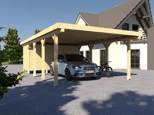 Prikker Carport Flachdach KVH 500 x 800cm GR