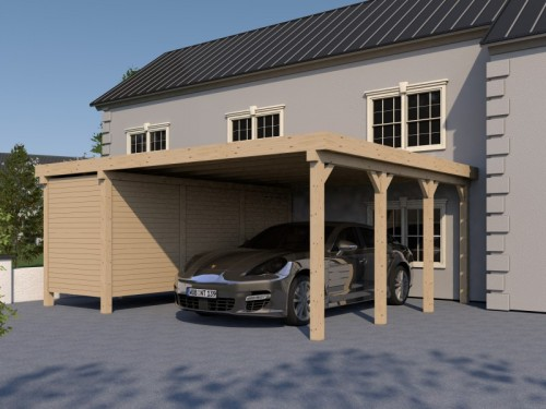 Prikker Carport Flachdach KVH 600 x 600cm GR