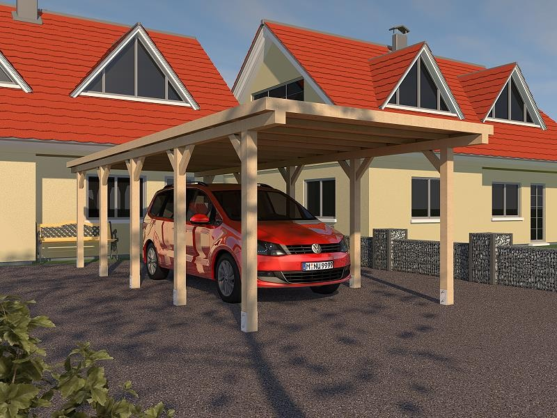 Prikker Carport Flachdach KVH 300 x 800cm