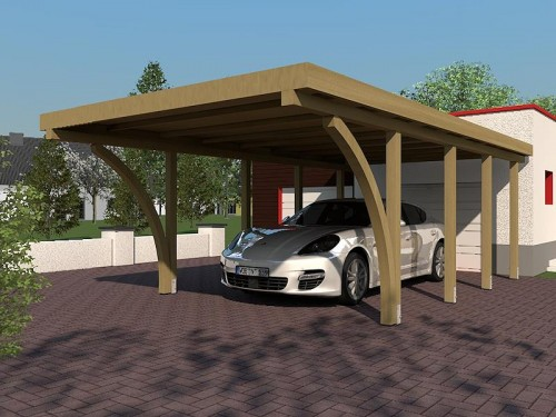 Prikker Carport Flachdach KDI 400 x 800cm LHB2