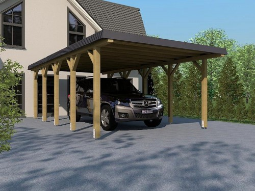 Prikker Carport Walmblende BSH 340 x 800cm