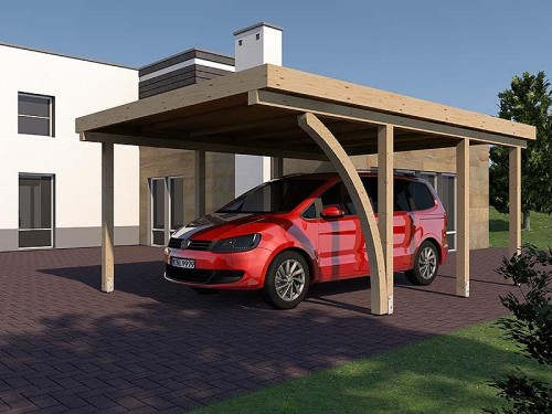 Prikker Carport Flachdach KVH 400 x 600cm LHB