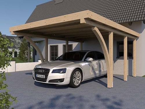 Prikker Carport Flachdach KVH 400 x 600cm LHB