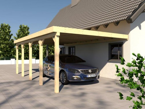 Prikker Carport Anlehn KVH 350 x 900cm