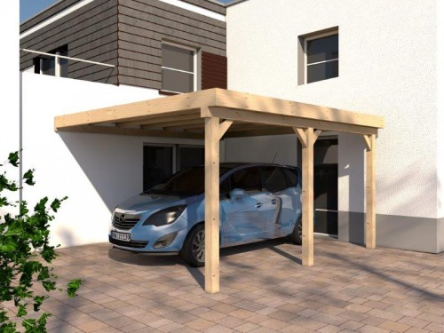 Prikker Carport Anlehn KVH 400 x 500cm