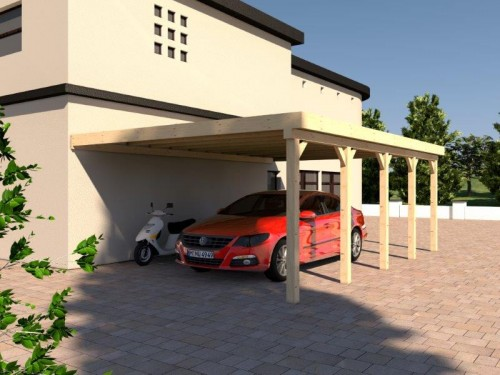 Prikker Carport Anlehn KVH 500 x 900cm