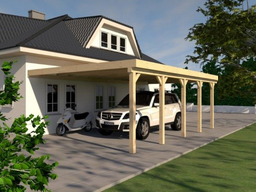 Prikker Carport Anlehn KVH 600 x 800cm