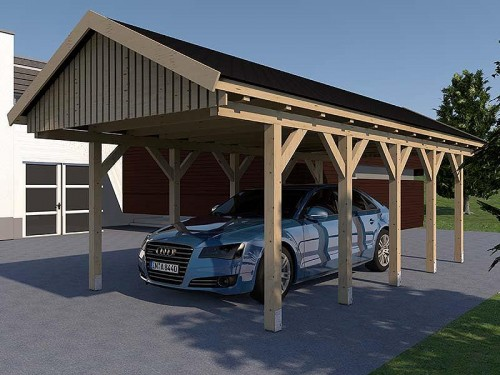 Prikker Carport Satteldach BSH 400 x 800cm