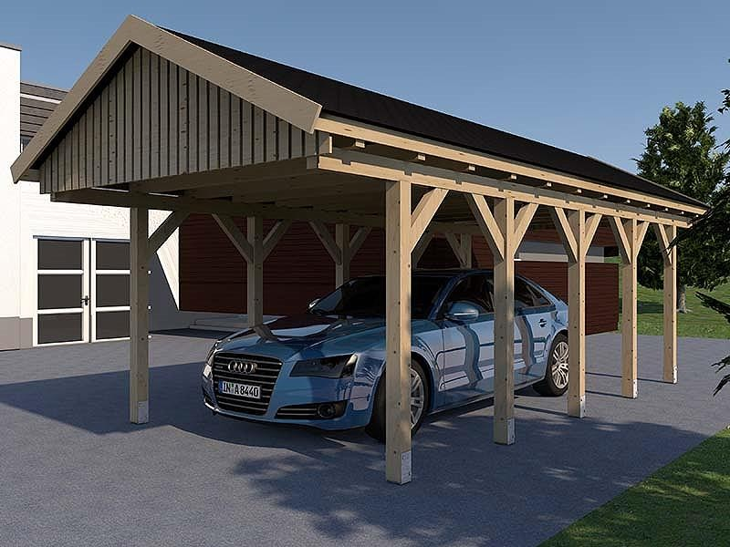 Prikker Carport Satteldach BSH 400 x 700cm