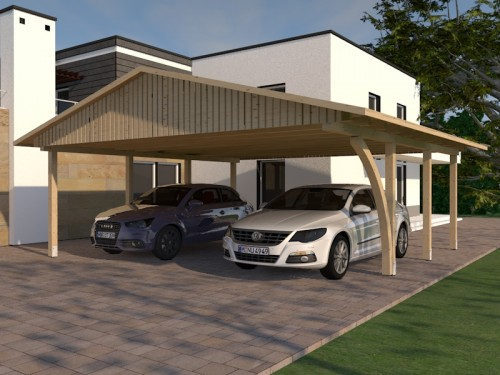 Prikker Carport Satteldach KVH 600 x 600cm 1LHB