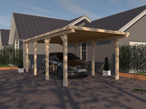 Prikker Carport Flachdach BSH 300 x 600cm