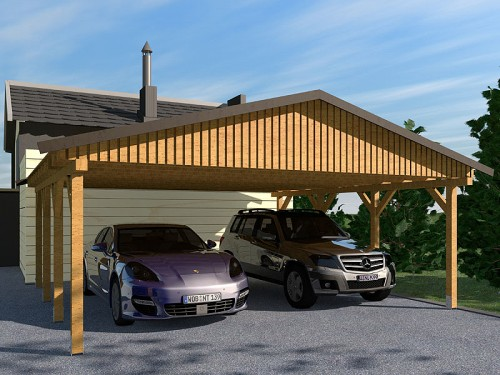 Prikker Carport Satteldach KDI 600 x 700cm