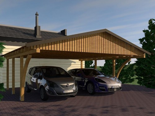 Prikker Carport Satteldach KDI 600 x 600cm LHB2