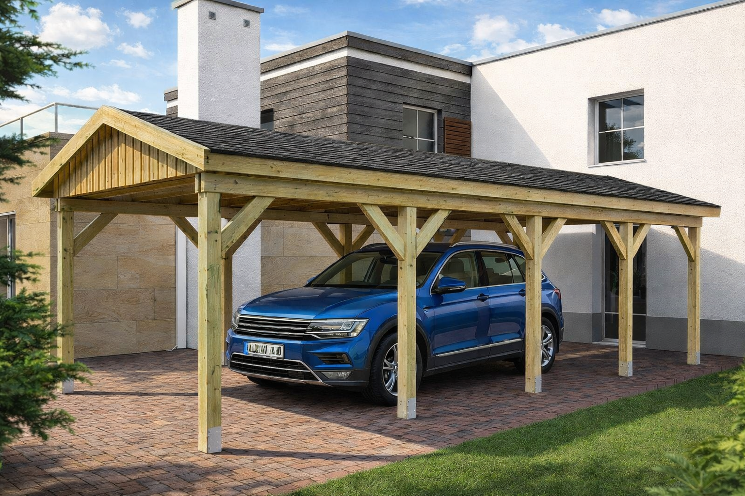 Prikker Carport Satteldach KDI 400 x 700cm