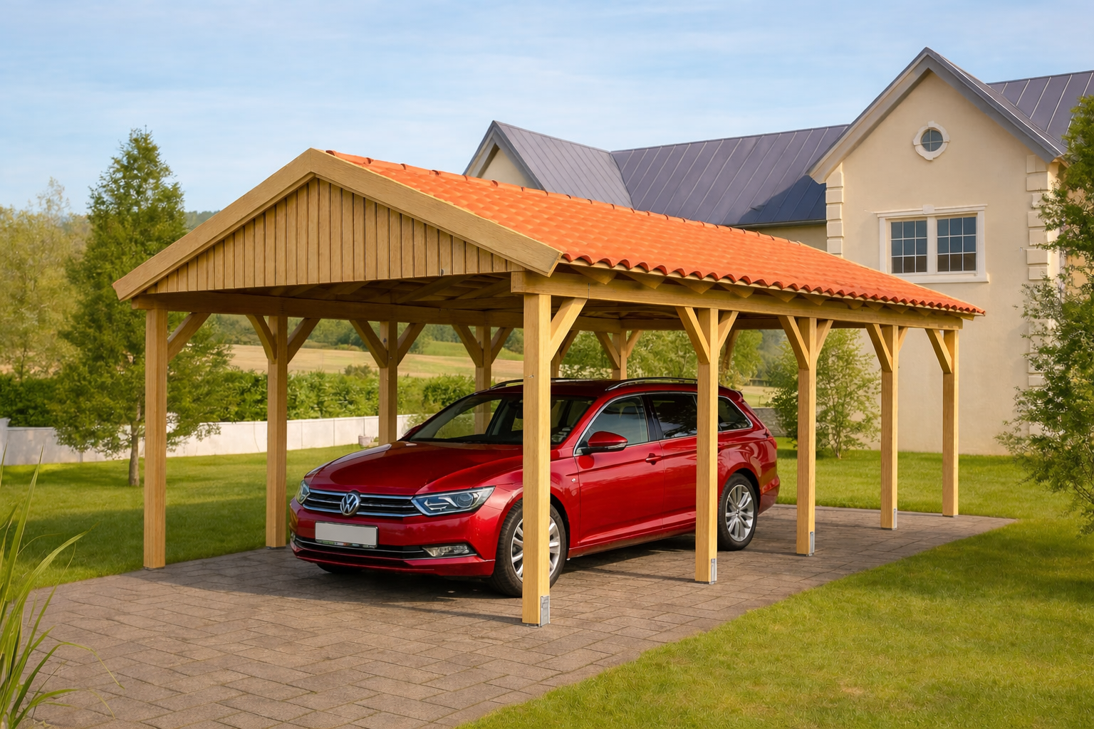 Prikker Carport Satteldach KVH 400 x 800cm
