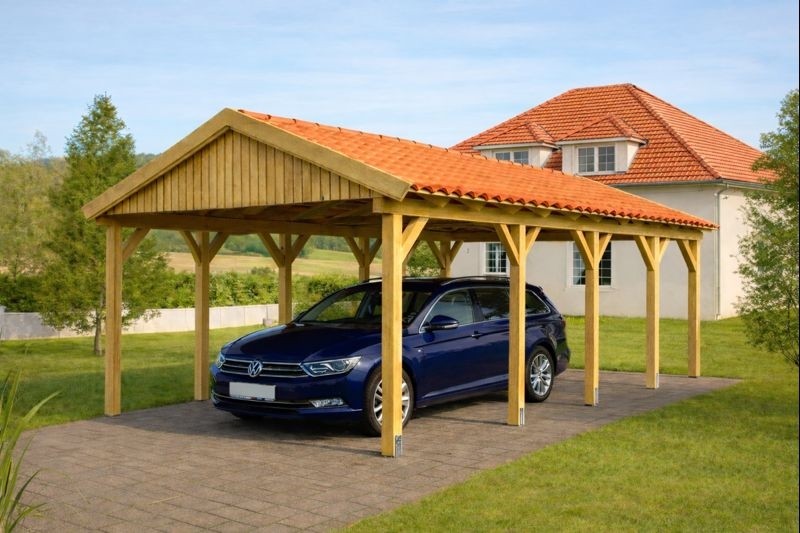 Prikker Carport Satteldach BSH 400 x 800cm