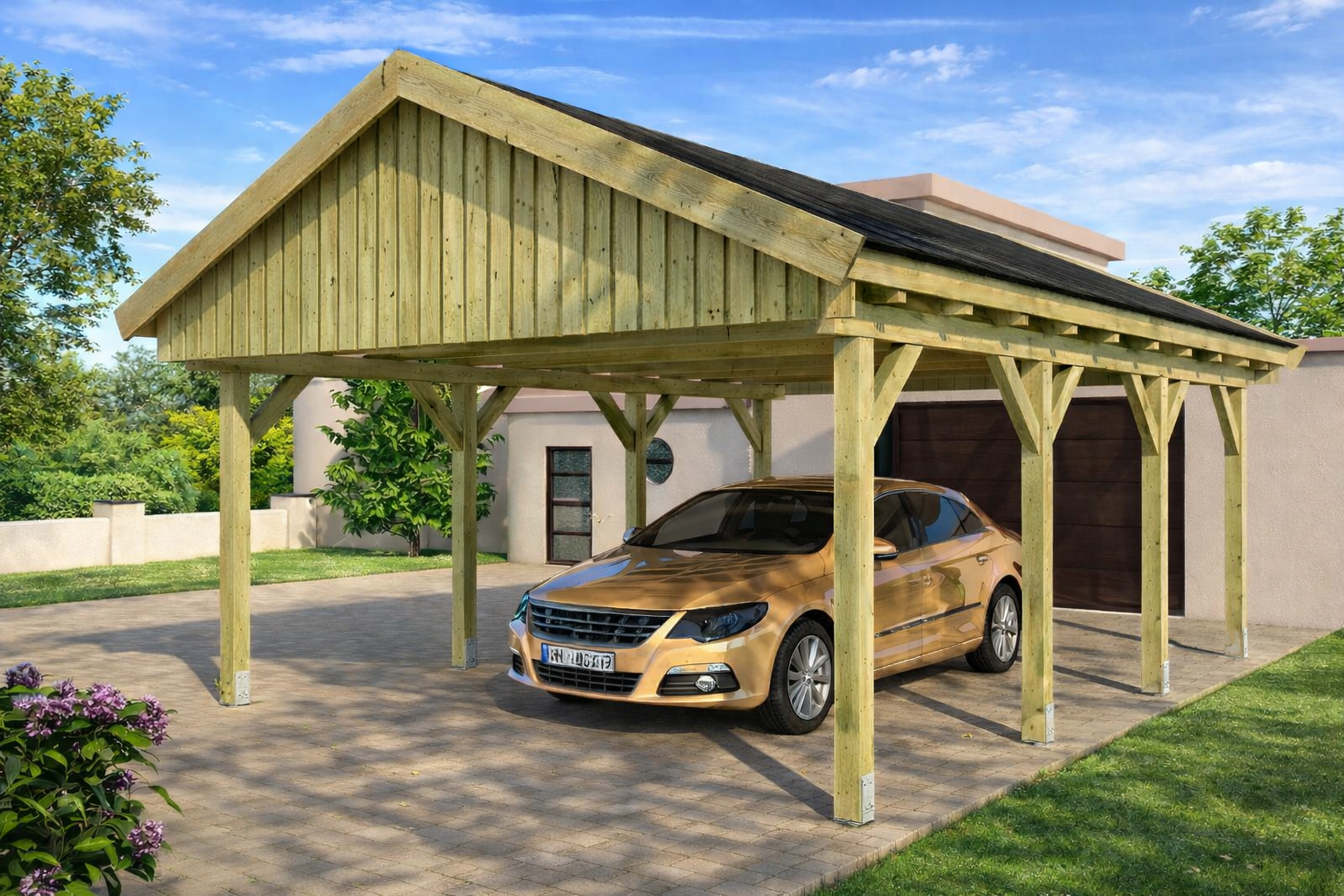 Prikker Carport Satteldach 600x500cm