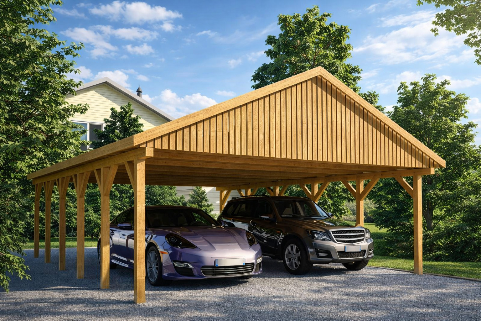 Prikker Carport Satteldach KVH 500 x 900cm