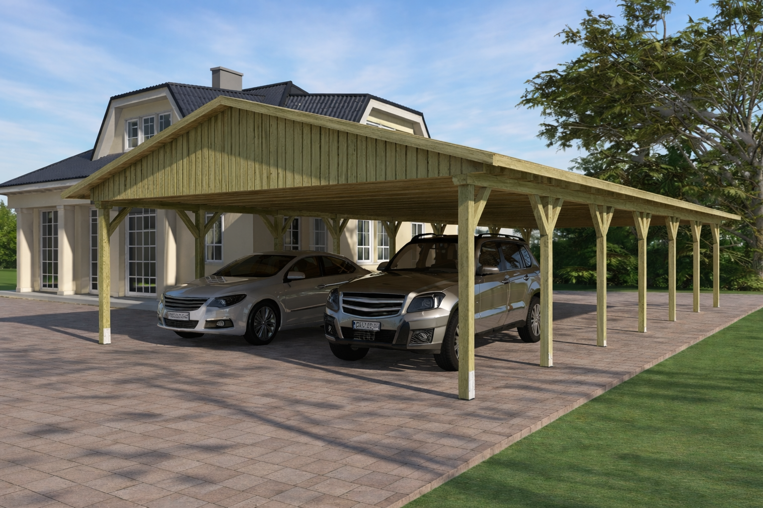 Prikker Carport Satteldach KDI 700 x 900cm