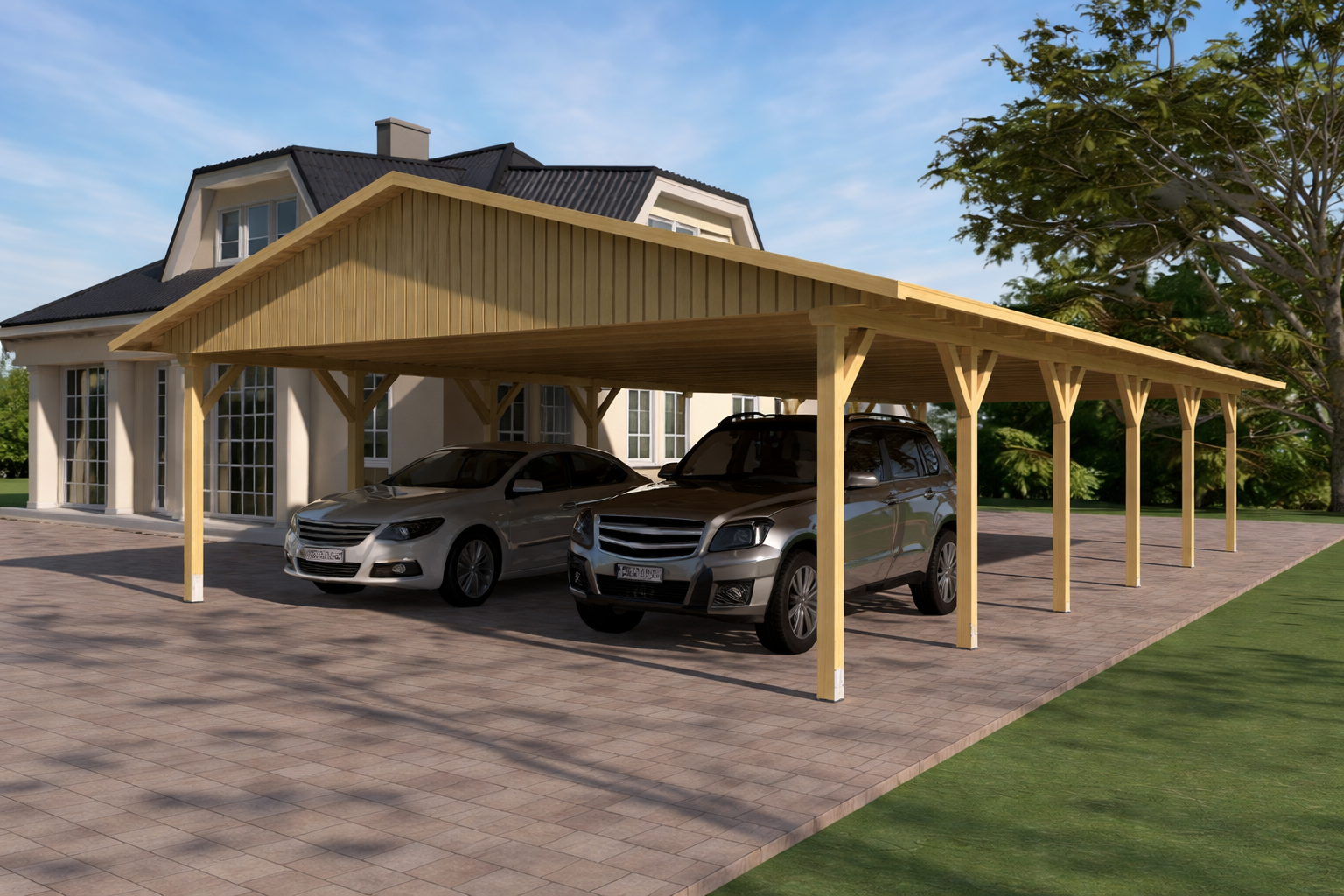 Prikker Carport Satteldach KVH 700 x 900cm