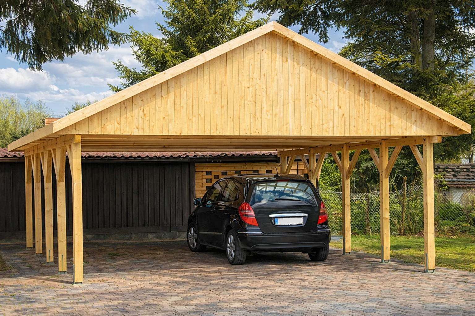 Prikker Carport Satteldach KVH 800 x 800cm