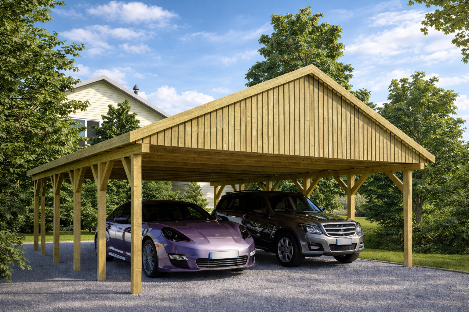Prikker Carport Satteldach KDI 800 x 900cm
