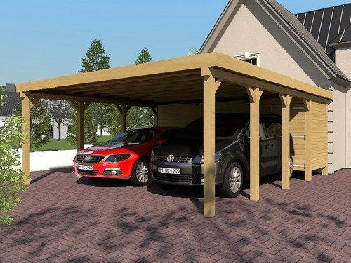 Prikker Carport Flachdach KDI 600 x 800cm GR