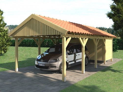 Prikker Carport Satteldach KDI 350 x 800cm GR