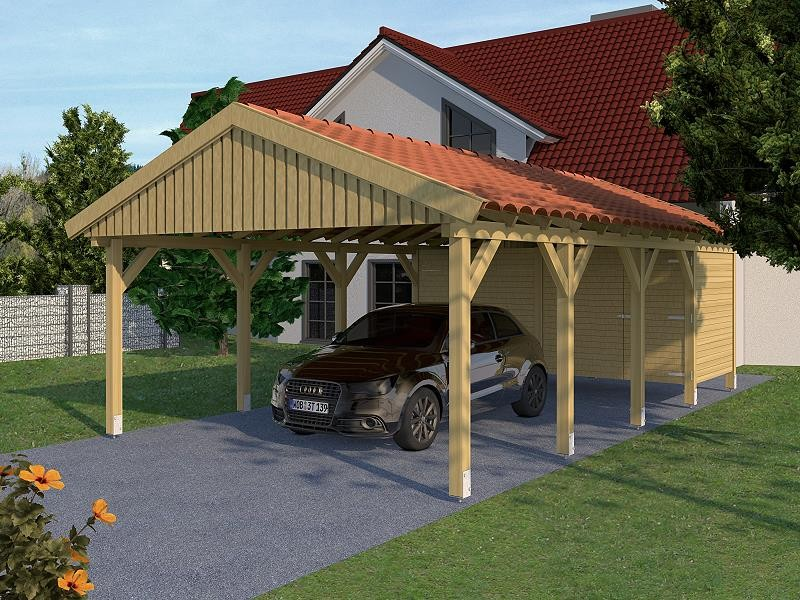 Prikker Carport Satteldach KDI 500 x 800cm GR