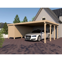 Prikker Carport Flachdach KVH 800 x 600cm GR