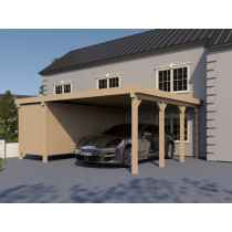 Prikker Carport Flachdach KVH 600 x 600cm GR