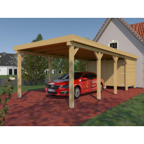 Prikker Carport Flachdach KVH 350 x 800cm GR