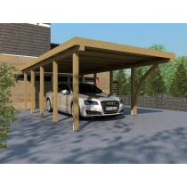 Prikker Carport Flachdach KDI 400 x 800cm LHB1