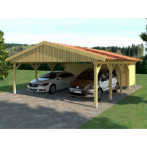 Prikker Carport Satteldach KDI 600 x 800cm GR