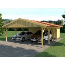 Prikker Carport Satteldach KDI 600 x 700cm GR