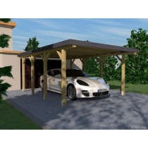 Prikker Carport Walmblende BSH 340 x 600cm