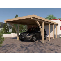 Prikker Carport Flachdach KVH 400 x 800cm LHB