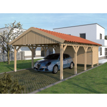 Prikker Carport Satteldach BSH 500 x 800cm GR