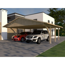 Prikker Carport Satteldach KVH 600 x 600cm 2LHB