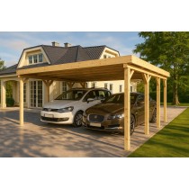 Sondermodell Doppelcarport 600x600cm KVH