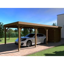 Prikker Carport Flachdach KDI 350 x 800cm GR