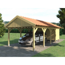 Prikker Carport Satteldach KDI 350 x 800cm GR